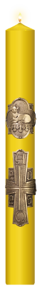 Círio Aplique Cordeiro Dourado